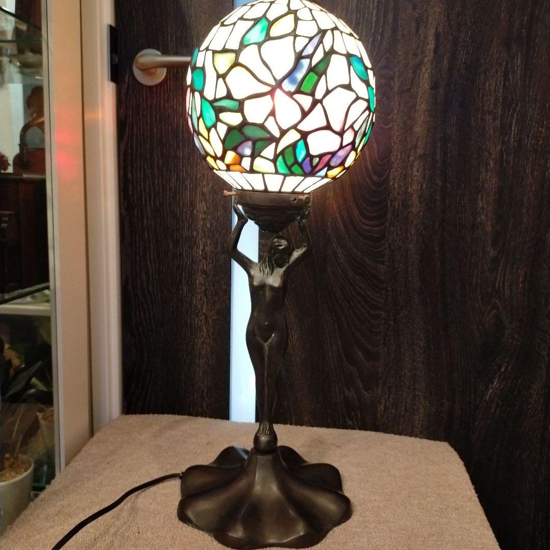 586 ステンドグラス球型フロアスタンド