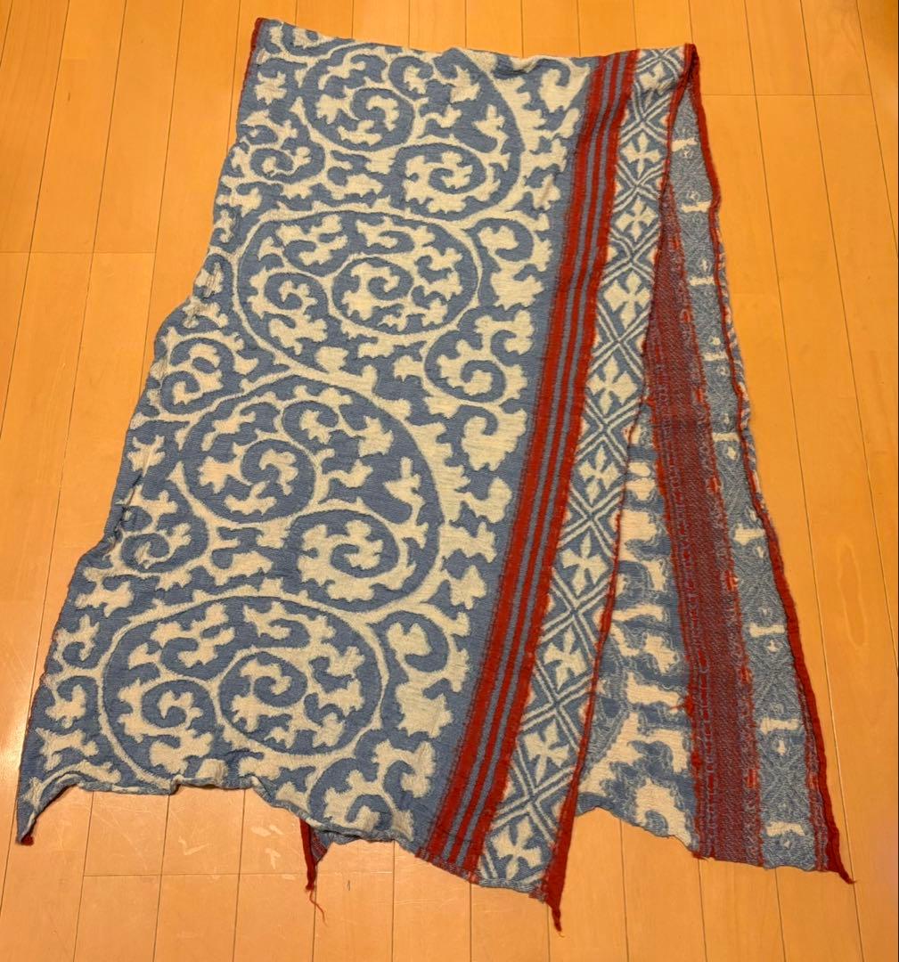 【美品】KAPITAL 縮絨ウール たこ唐草 ストール