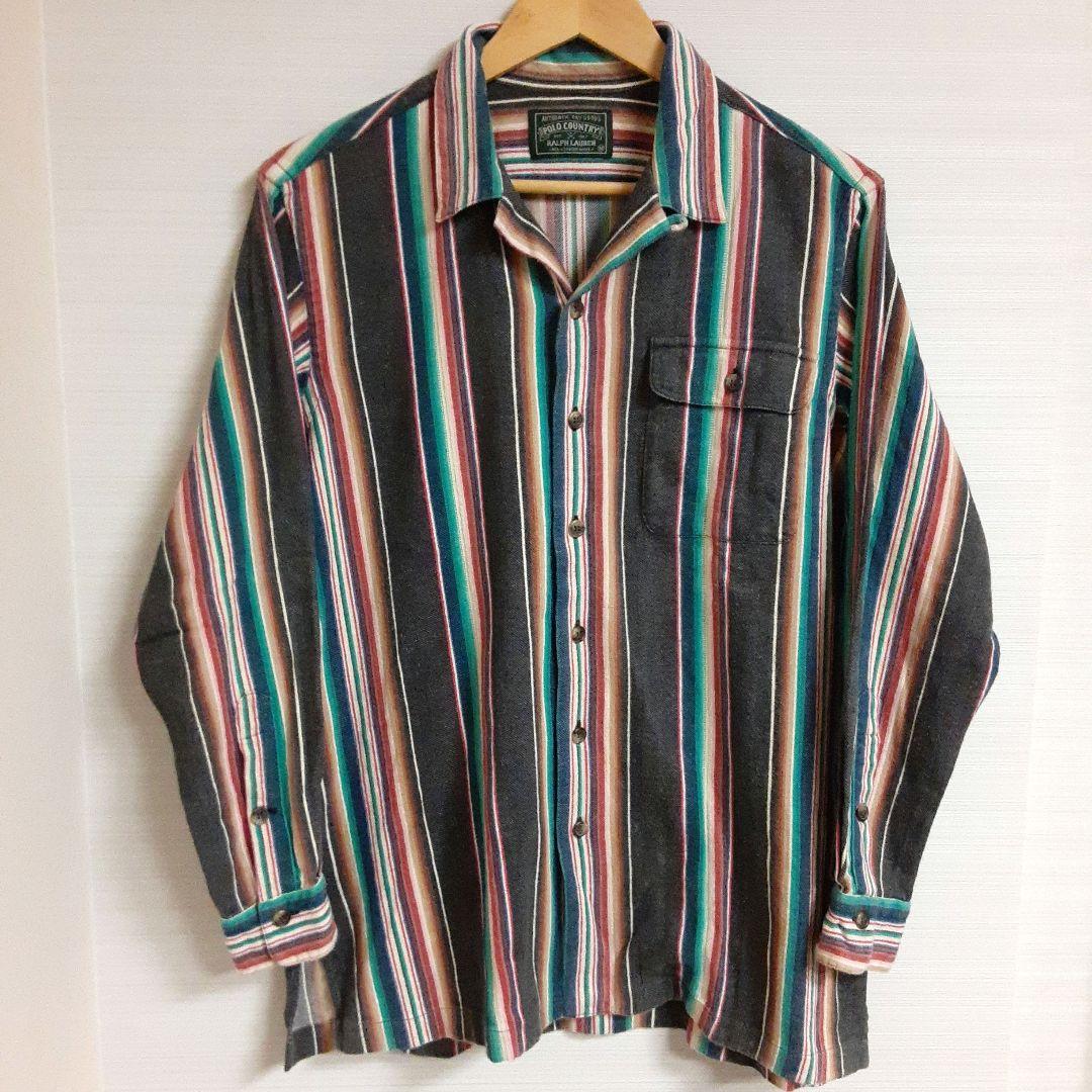 80s Polo Country RalphLauren ストライプ ネイティブ