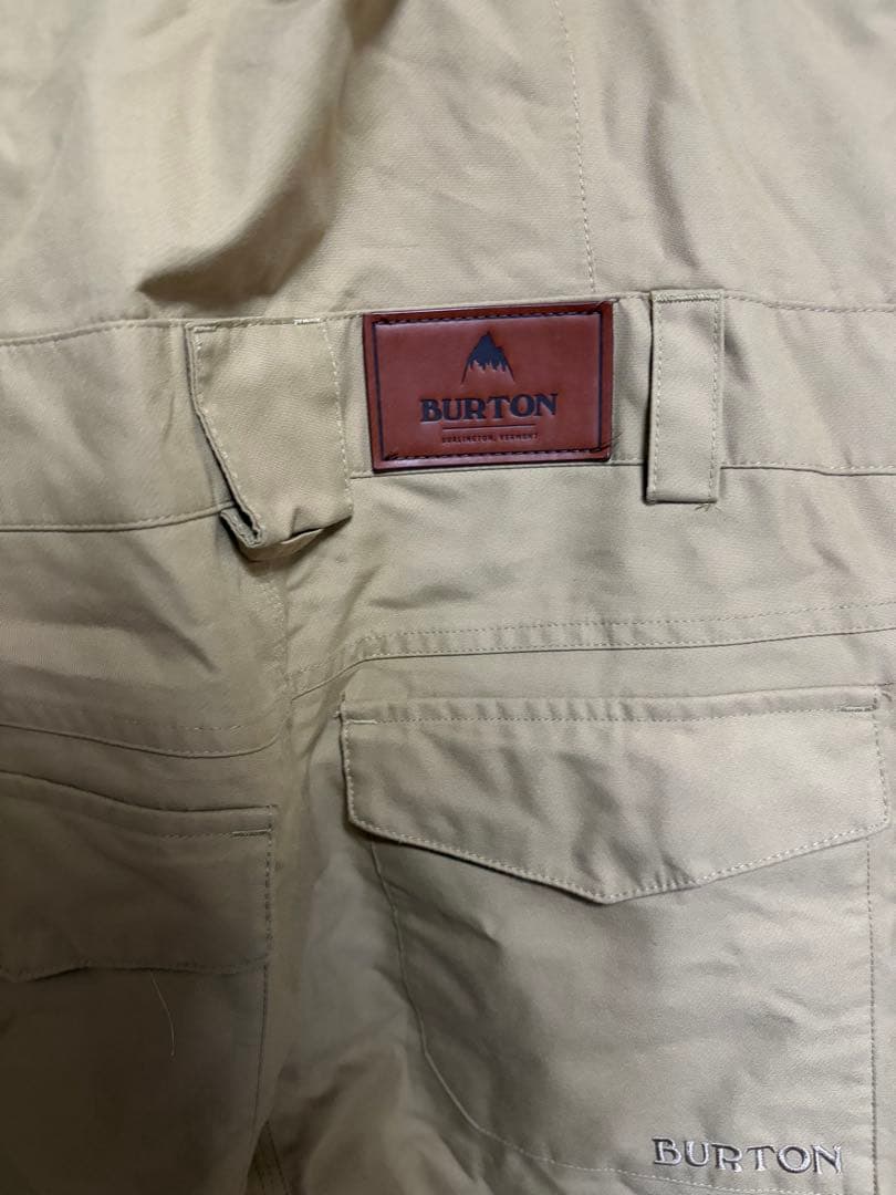 BURTON スノーボード ビブパンツ　ベージュ　Sサイズ