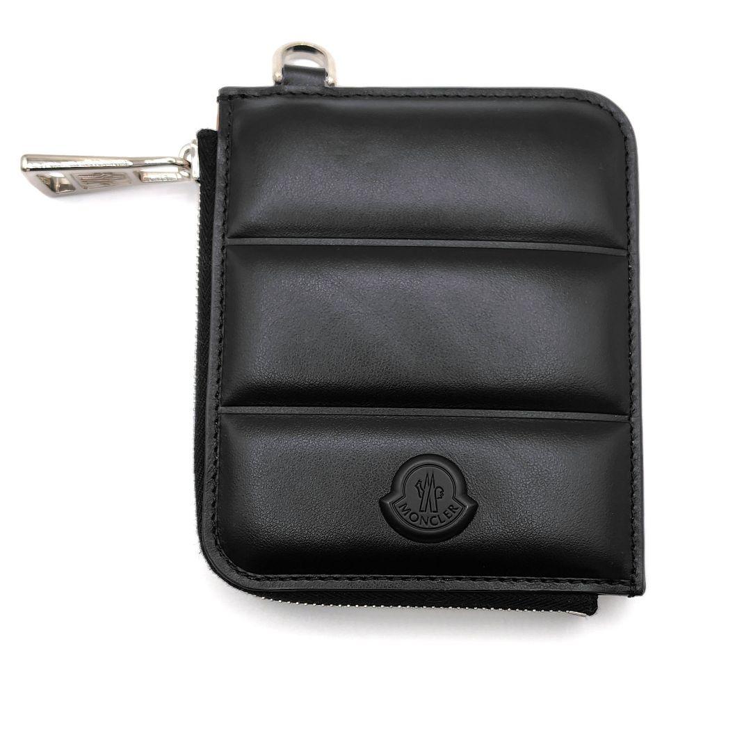 【新品】MONCLER カードケース　ブラック　ストラップ付き