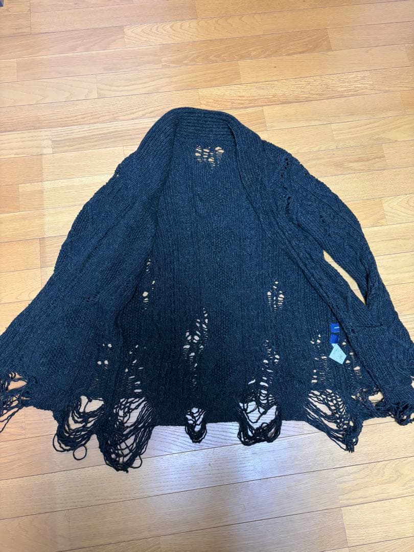 ミハラヤスヒロ グランジ ダメージ加工 カーディガン