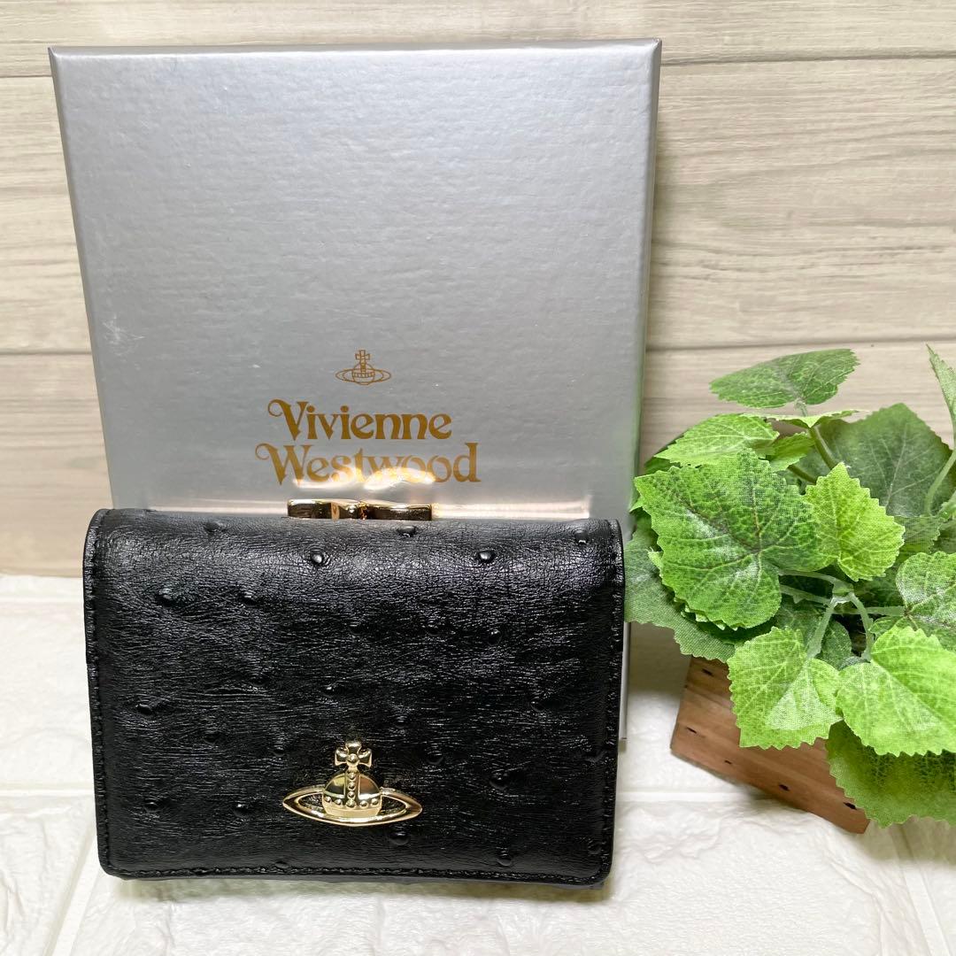 【新品・未使用】ヴィヴィアンウエストウッド　三つ折財布　ブラック