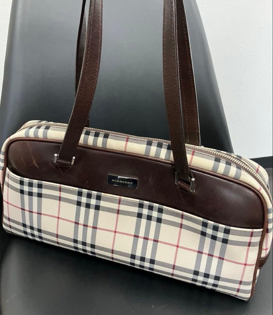 BURBERRY バーバリー プレート ミニボストンバッグ ノバチェック