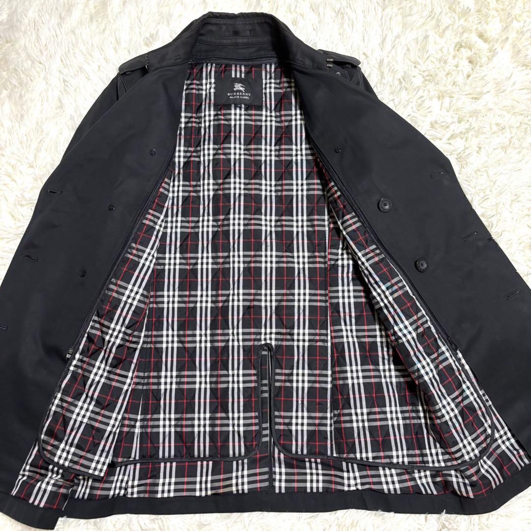 【希少モデル】バーバリーブラックレーベル　トレンチコート ライナー付 M 黒