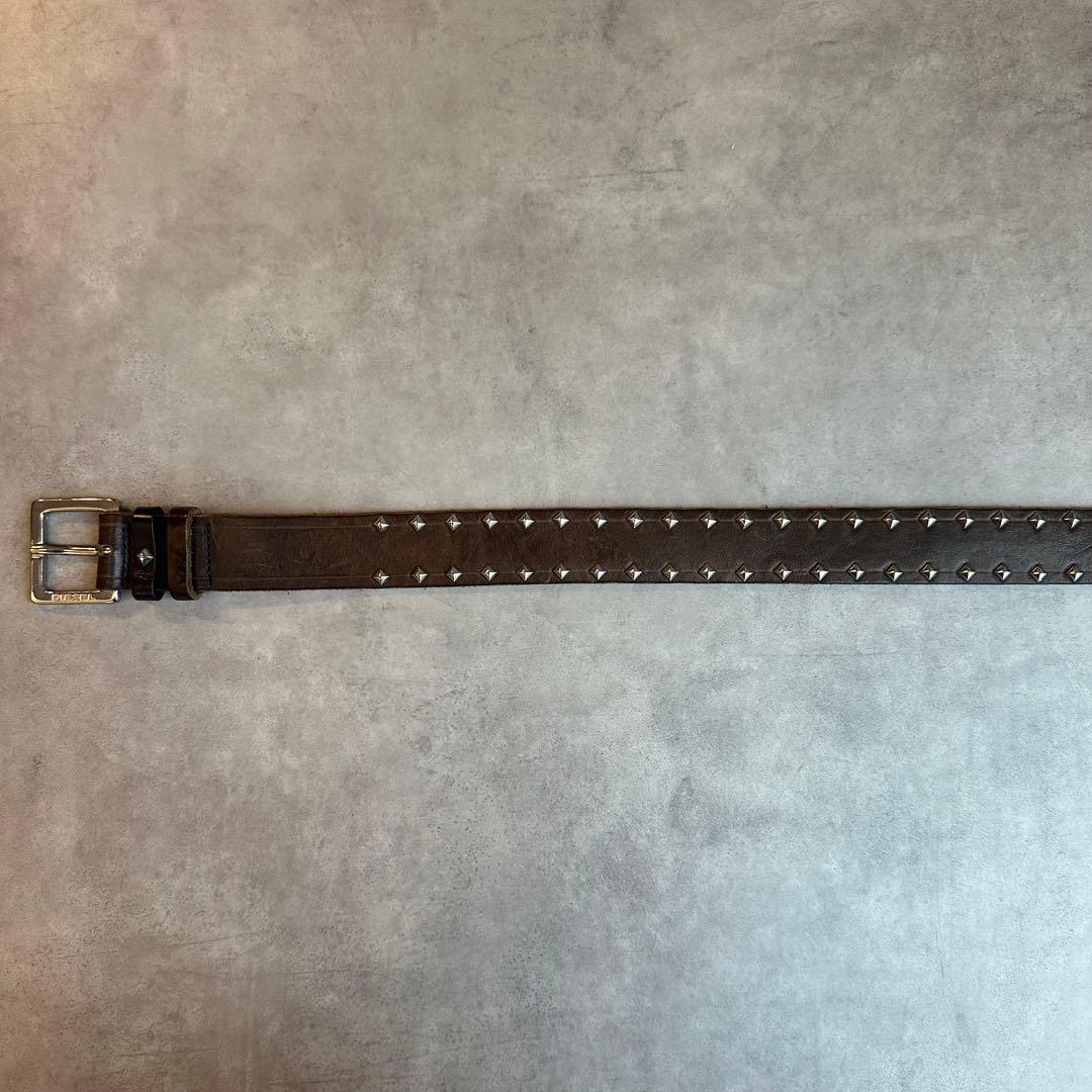小物 archive DIESEL Rock Studs Leather belt