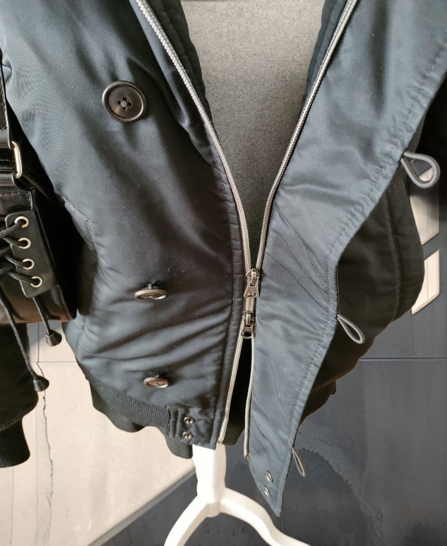 Y2K 00s N2B ファー付ジャケット ブラック 短丈 ギャル