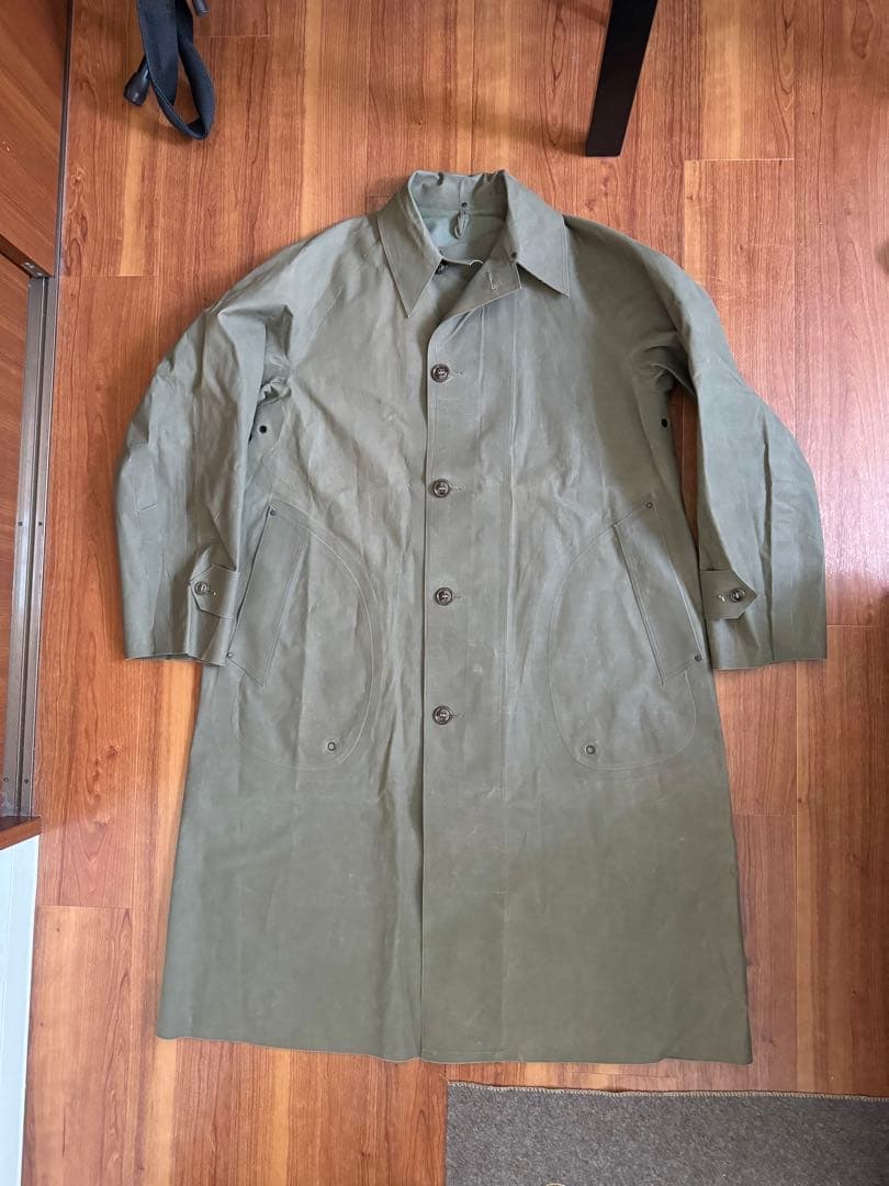 40's US ARMY 米軍実用 ラバー レインコート ヴィンテージ