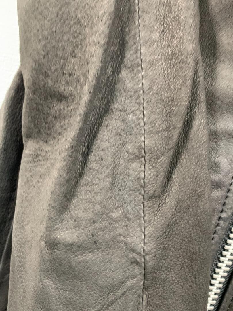 [00s EKAM] Y2K ロングアーム ハイネック レザージャケット M