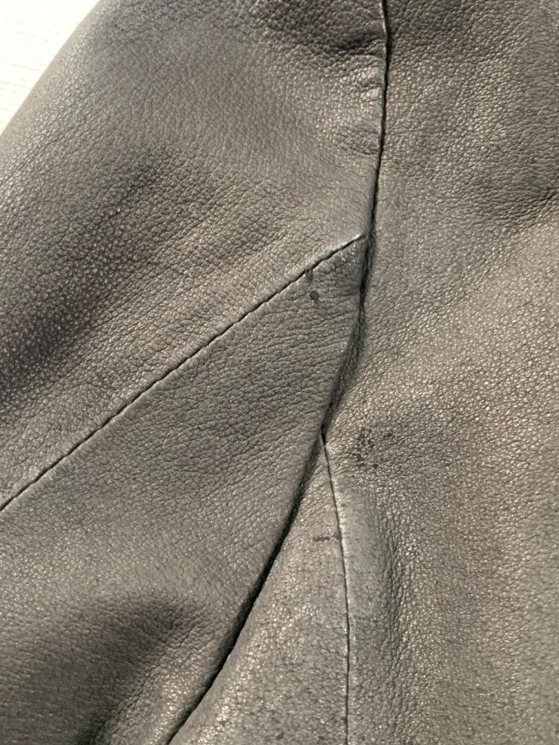 [00s EKAM] Y2K ロングアーム ハイネック レザージャケット M