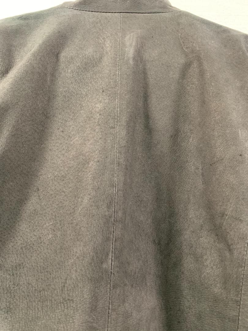 [00s EKAM] Y2K ロングアーム ハイネック レザージャケット M