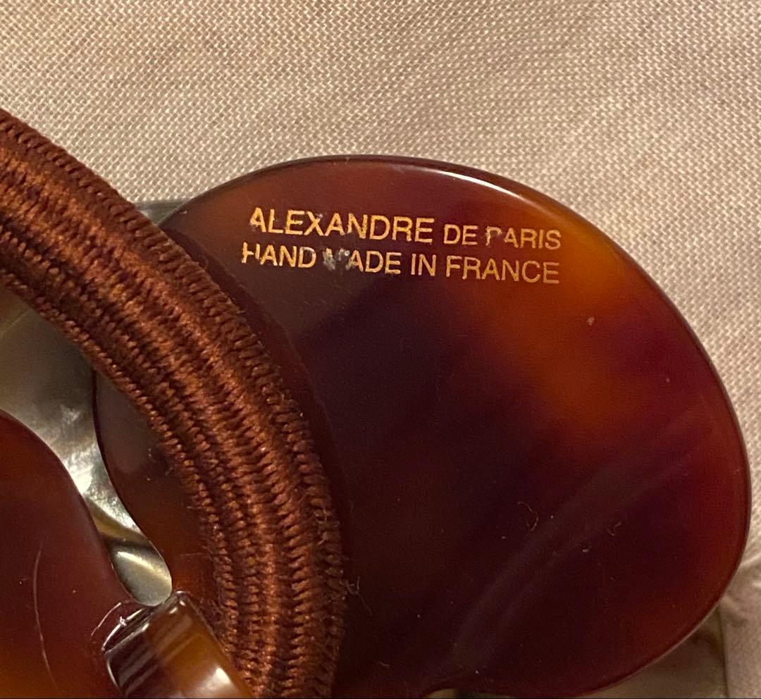 新品未使用ALEXANDRE DE PARIS☆マーブル模様の花モチーフヘアゴム