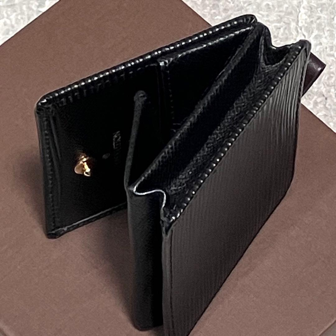 極美品！ルイヴィトン［ケース］エピ　ポルトモネ　ボワット　ブラック　型押し