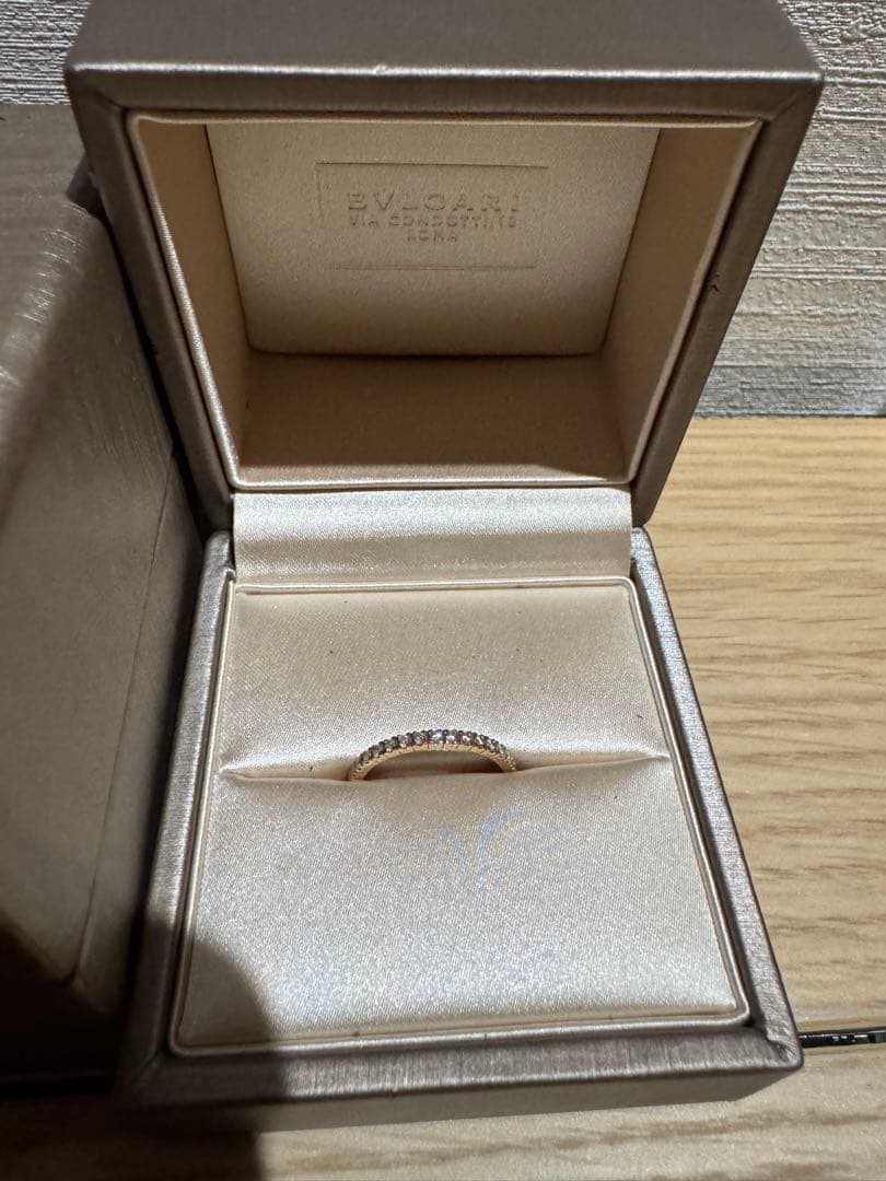 ブルガリ K18PG ハーフエタニティ ダイヤモンドリング　48 ピンクゴールド