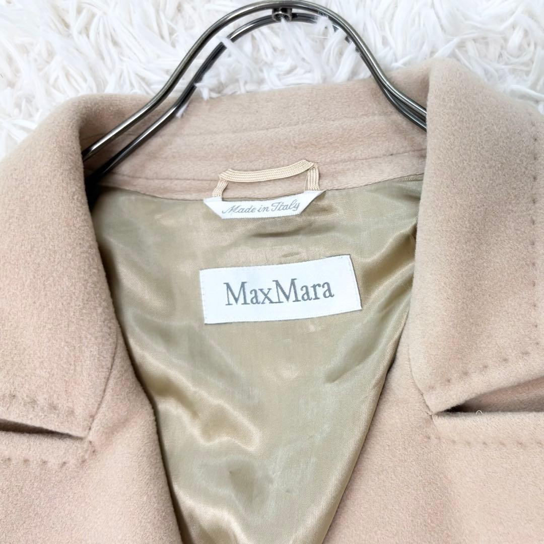 マックスマーラ カシミヤ 白タグ アンゴラ ダブルチェスターコート 44