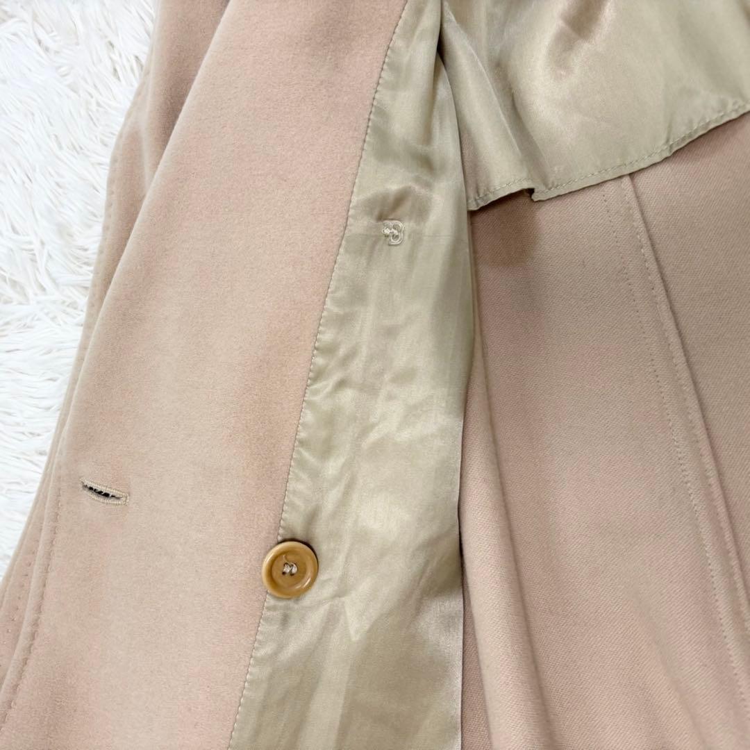 マックスマーラ カシミヤ 白タグ アンゴラ ダブルチェスターコート 44