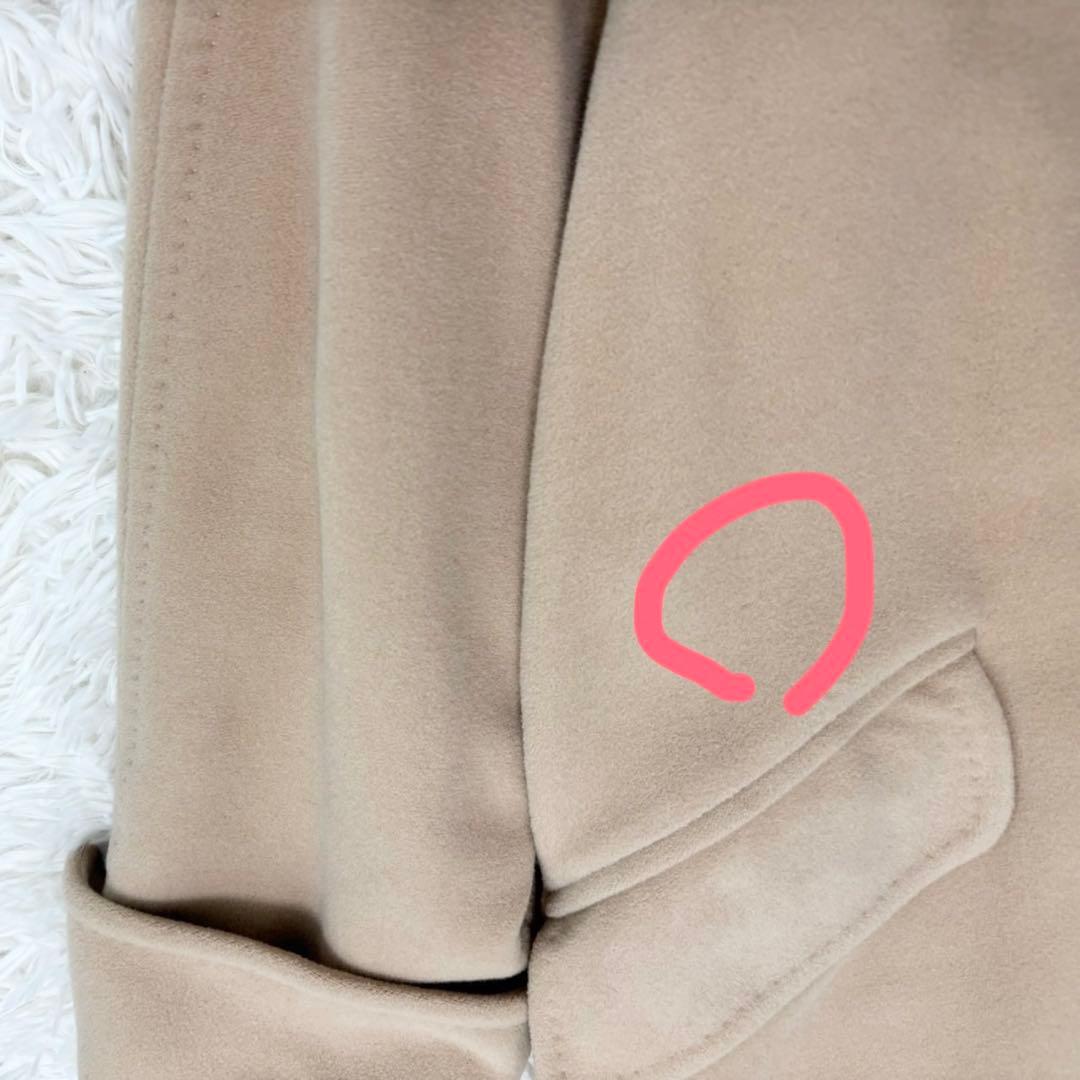 マックスマーラ カシミヤ 白タグ アンゴラ ダブルチェスターコート 44