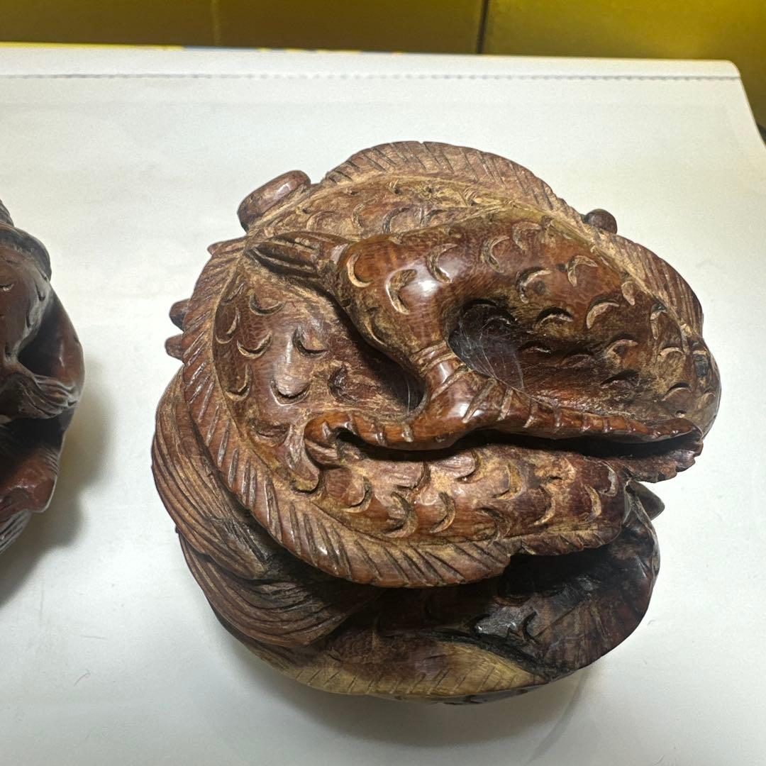唐木，彫刻，紫檀，黄花梨，インテリア，中国，清刀，木製彫刻 ドラゴンと動物の球体