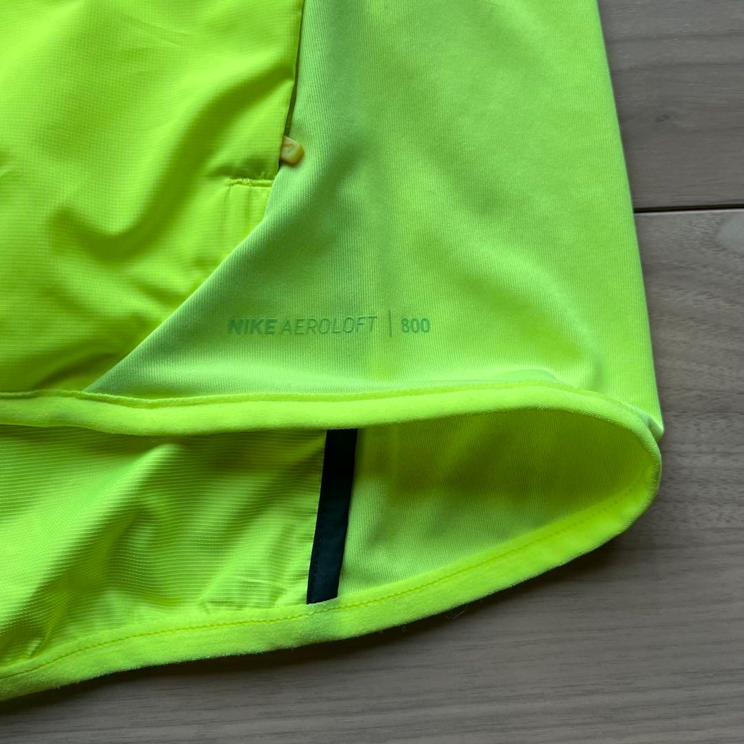 Nike エアロスイフト イエロー ベスト ダウン ランニング ナイロン L