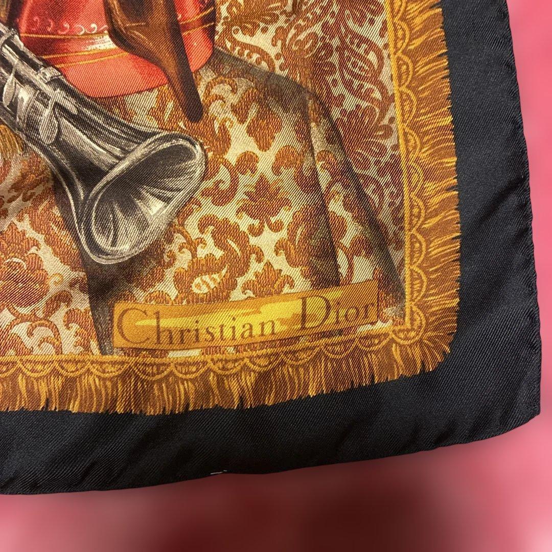 Christian Dior 楽器デザイン シルクスカーフ