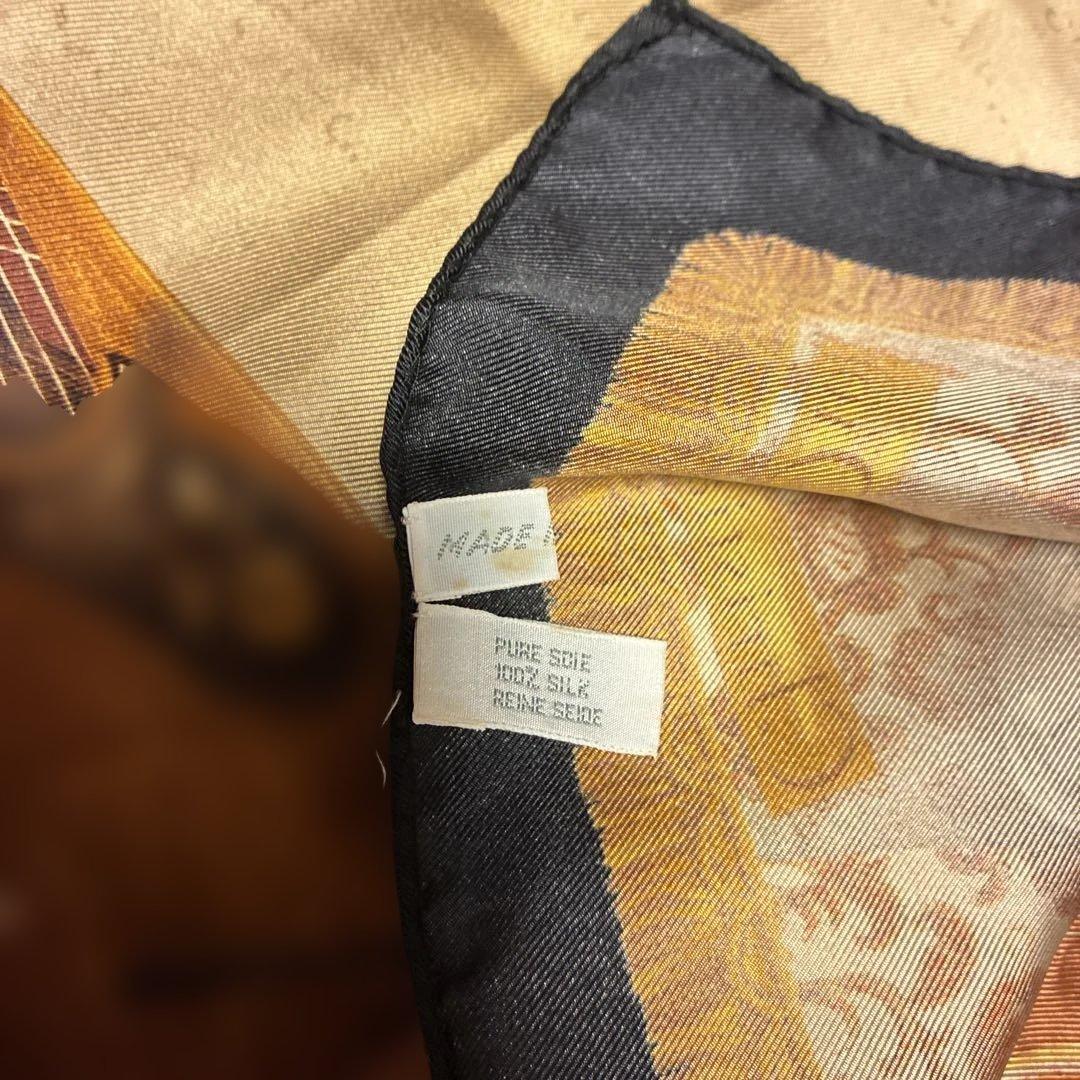 Christian Dior 楽器デザイン シルクスカーフ