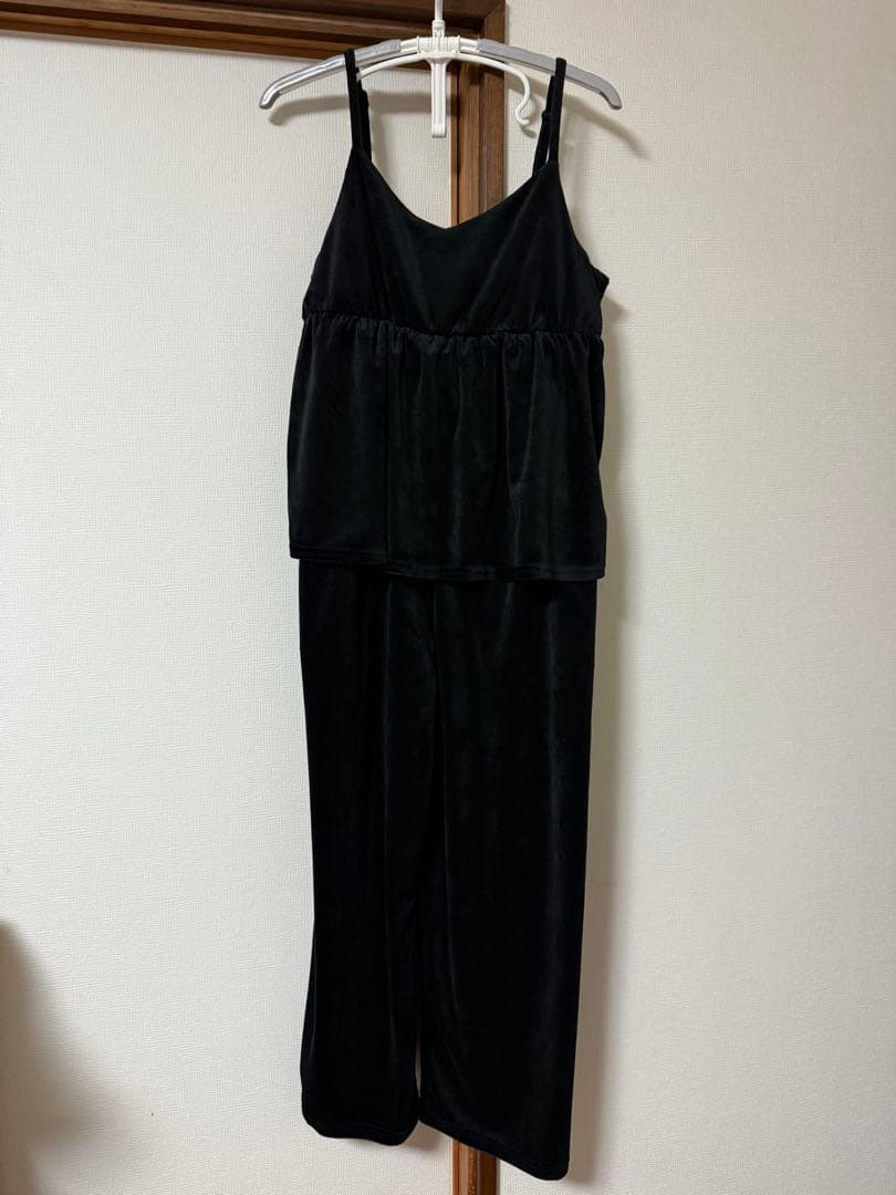 LEPSIM ベロアキャミサロペット