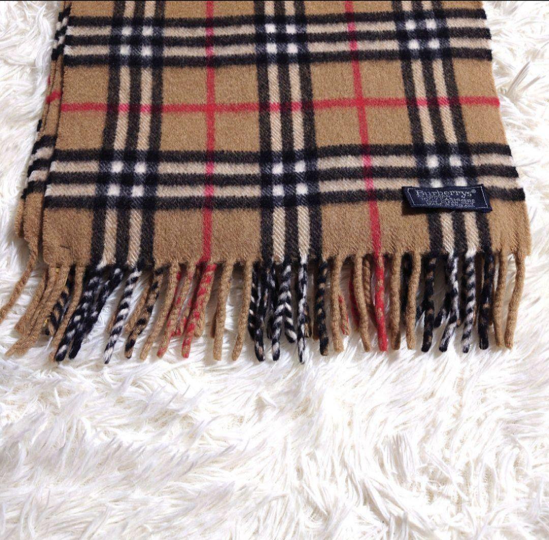 BURBERRY LONDON カシミヤ100% マフラー ノバチェック 英国製