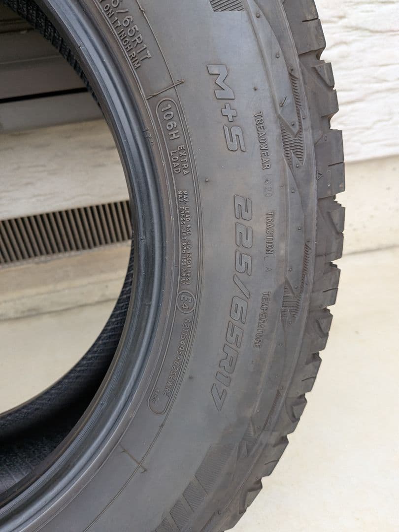 ②225/65R17 9.5分山 2/4 グッドイヤー クーパー AT サマー夏