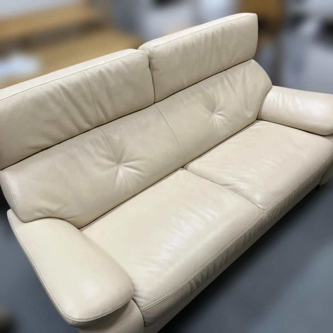 カリモク 2人掛けソファ レザー 2P 2.5P ソファー ZT73 ベージュ系