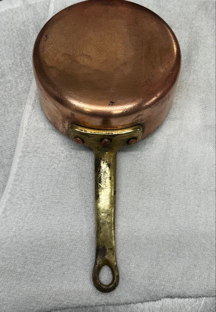 銅製 片手鍋 直径約15cm 30年物　純度が高い　1.4kgぐらい