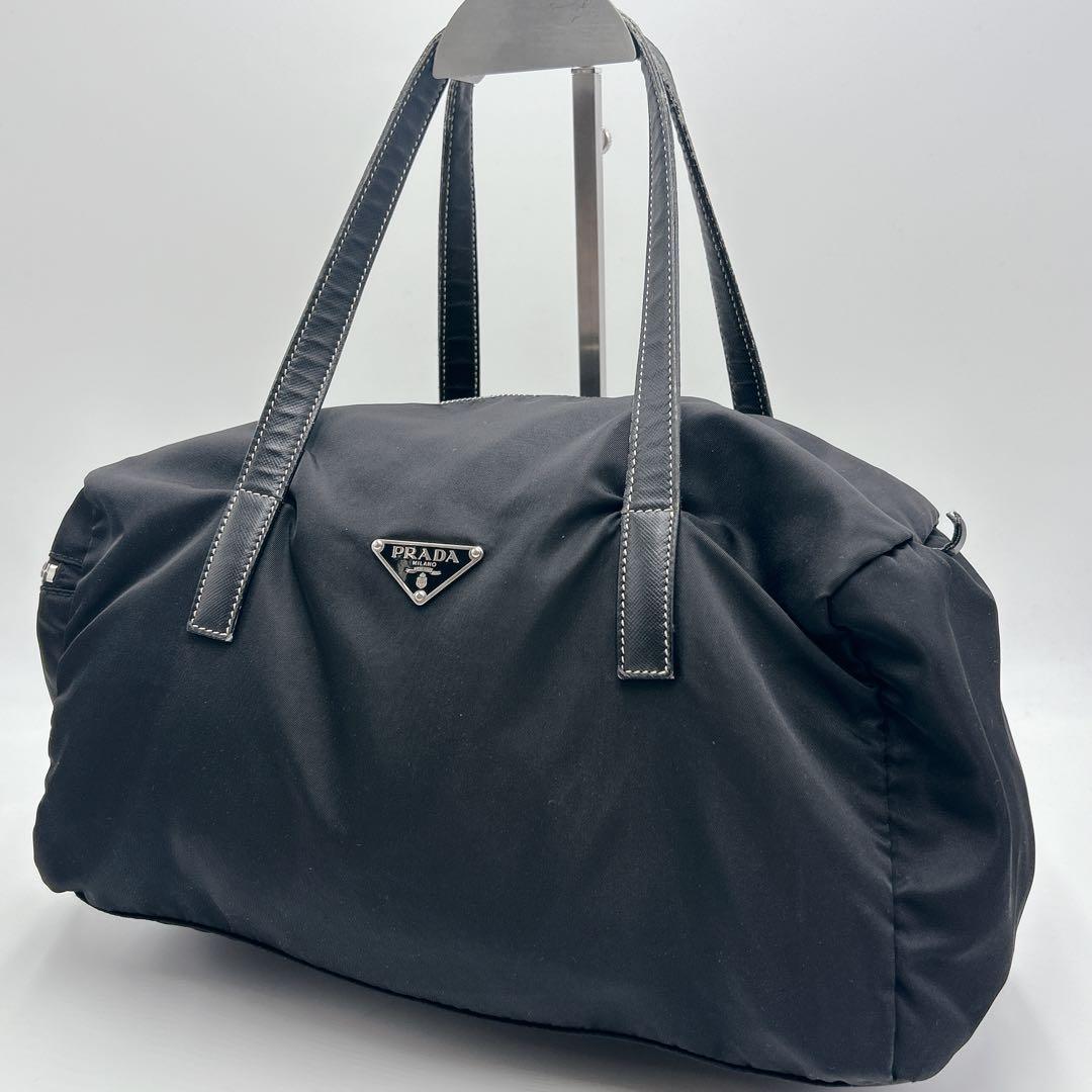 ✨極美品✨PRADA ミニボストンバッグ レザーハンドル 黒 y2k