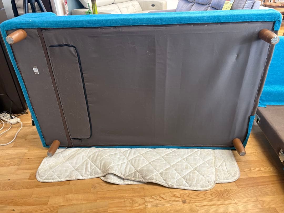 M107カウチソファー L字型 2280mm 緑グレー