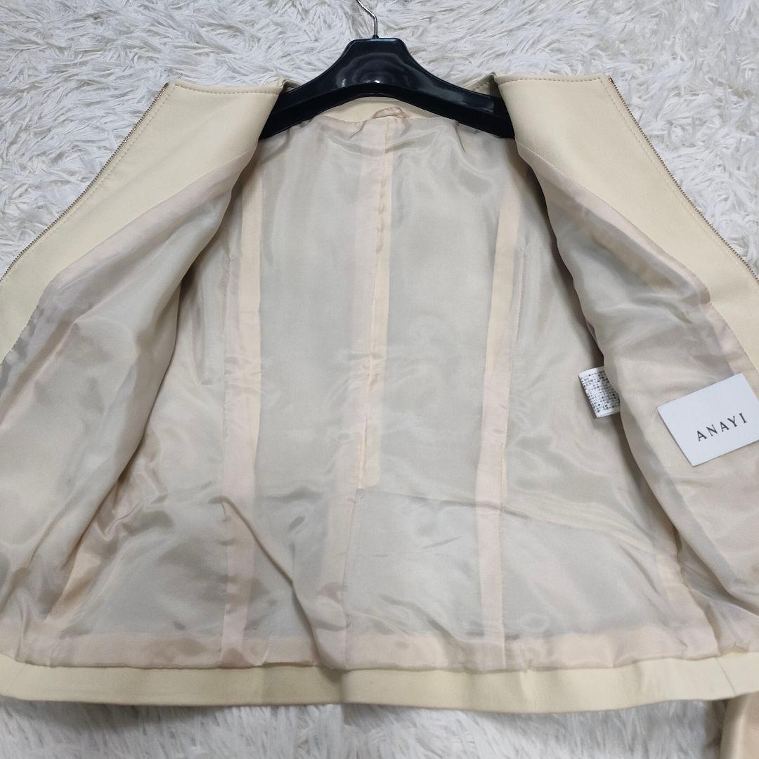 極美品/22年モデル✨️ アナイ ラムレザージャケット ノーカラー ゴールド金具