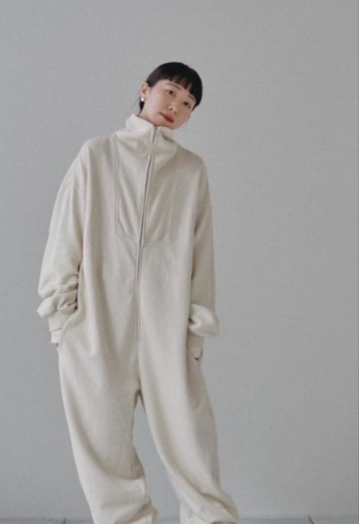 （美品）『todayful』スエットジップコンビネゾン エクリュ36サイズ