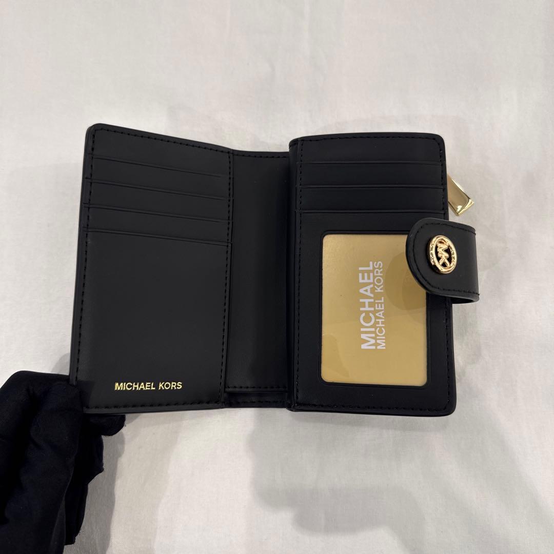 新品MICHAEL KORS ブラック 二つ折り財布 マイケルコース