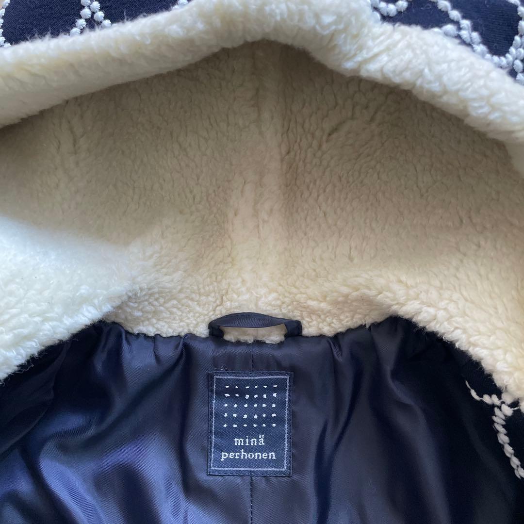 minä perhonen tambourine ダッフルコート ネイビー　40