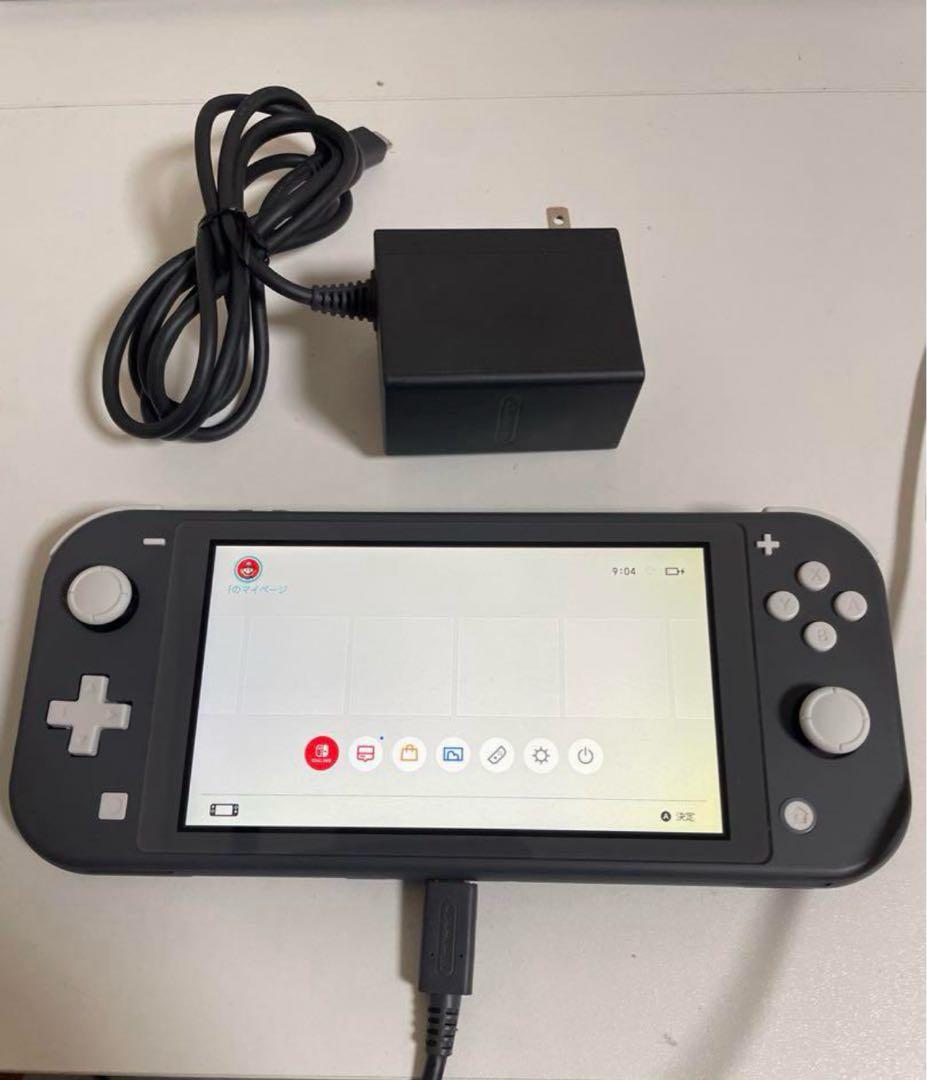 Nintendo Switch Lite グレー 充電器付き カバー付き