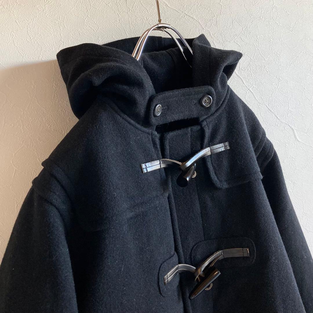 ラルフローレン ウール メルトン ミドル丈 ダッフルコート 黒 ブラック