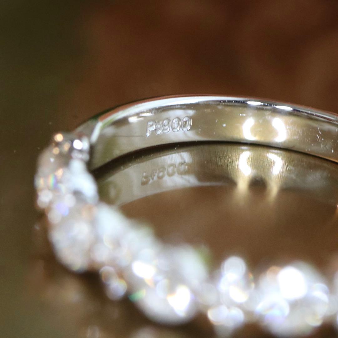pt900ダイヤモンドリング　ハーフエタニティリング 計0.6ct