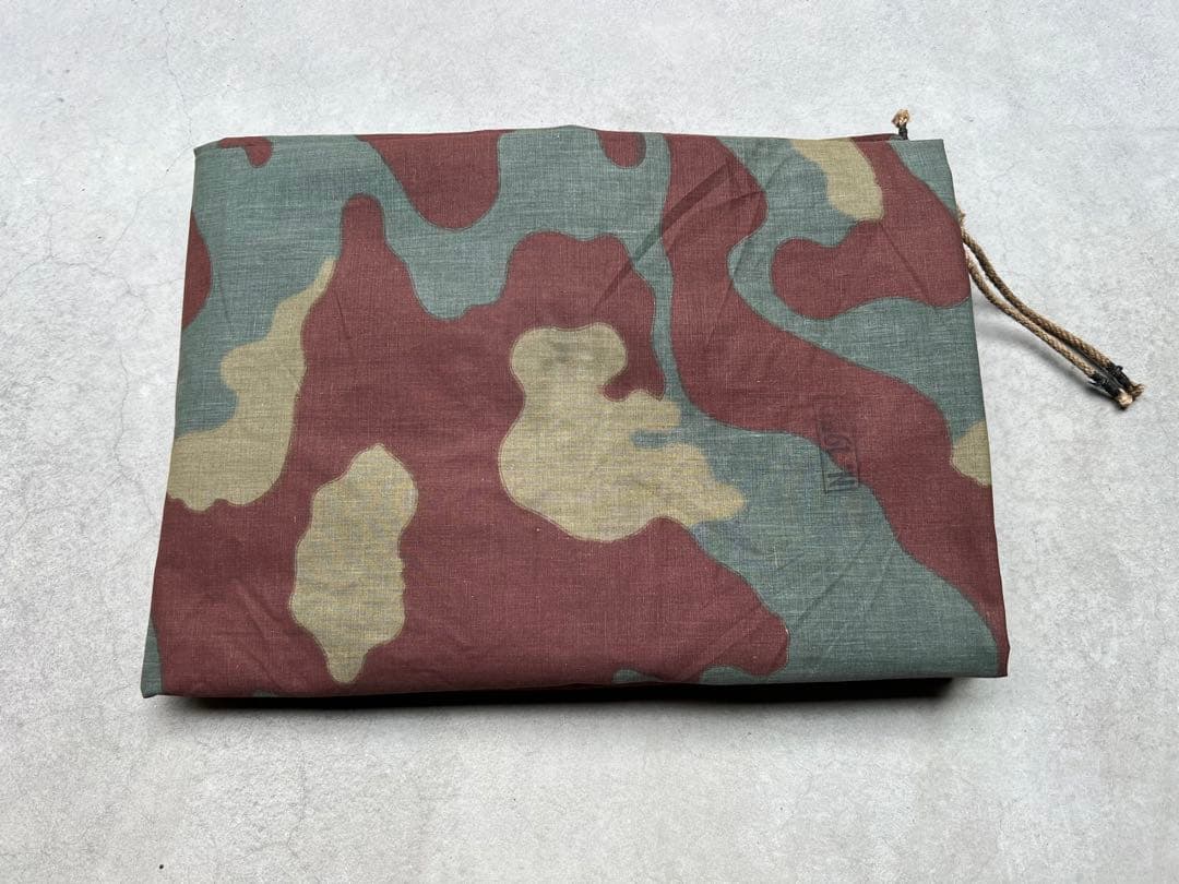 ①1950年 デッドストック イタリア軍幕 タープ テント サンマルコ迷彩 実物