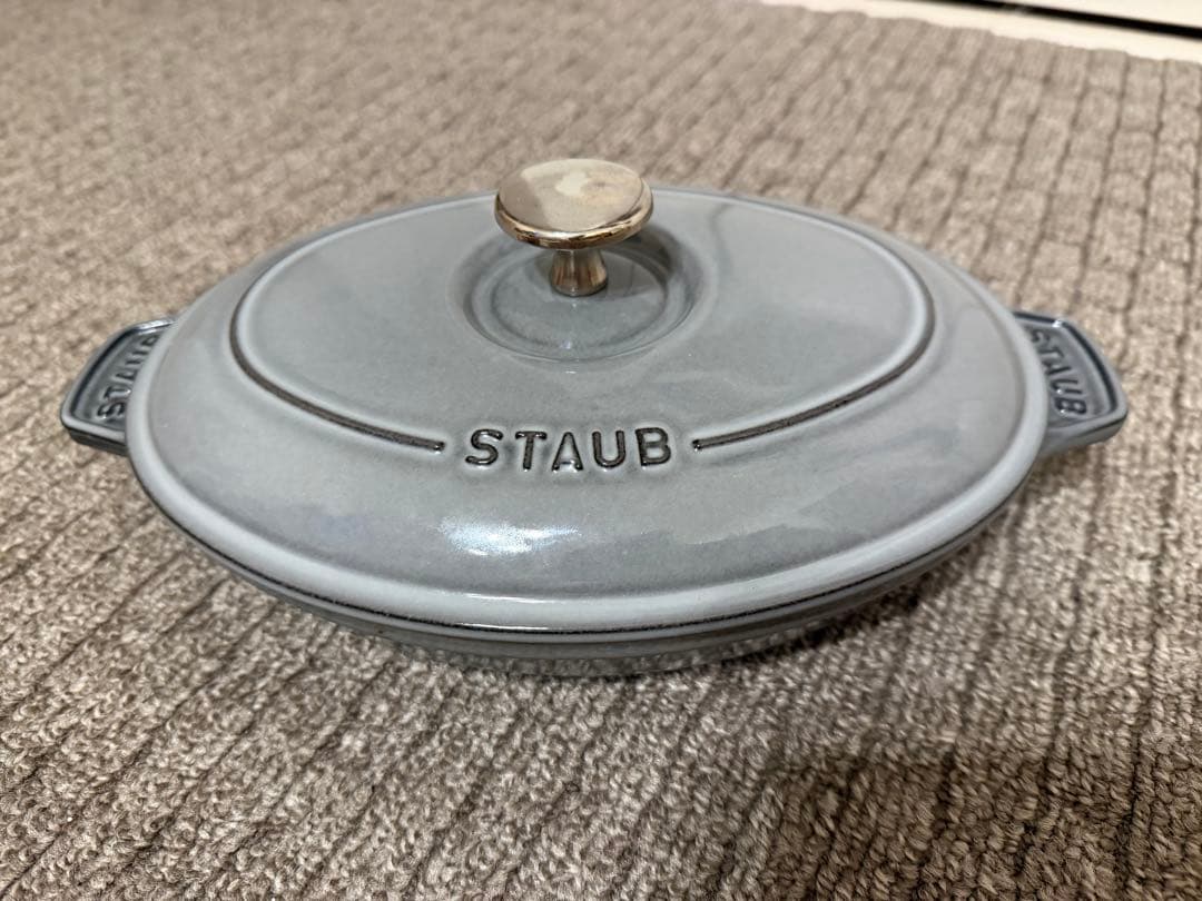 STAUB 鋳鉄オーバル鍋 グレー23