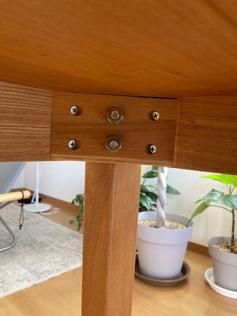 送料込み　無印良品　タモ無垢材ダイニングテーブル　140cm 稀少　廃盤品