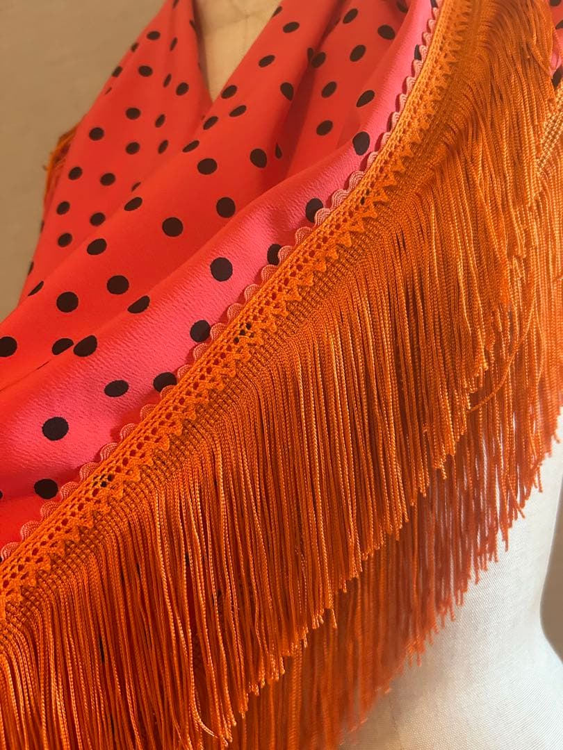 ⑤オレンジ　フラメンコ衣装シージョ新品未使用