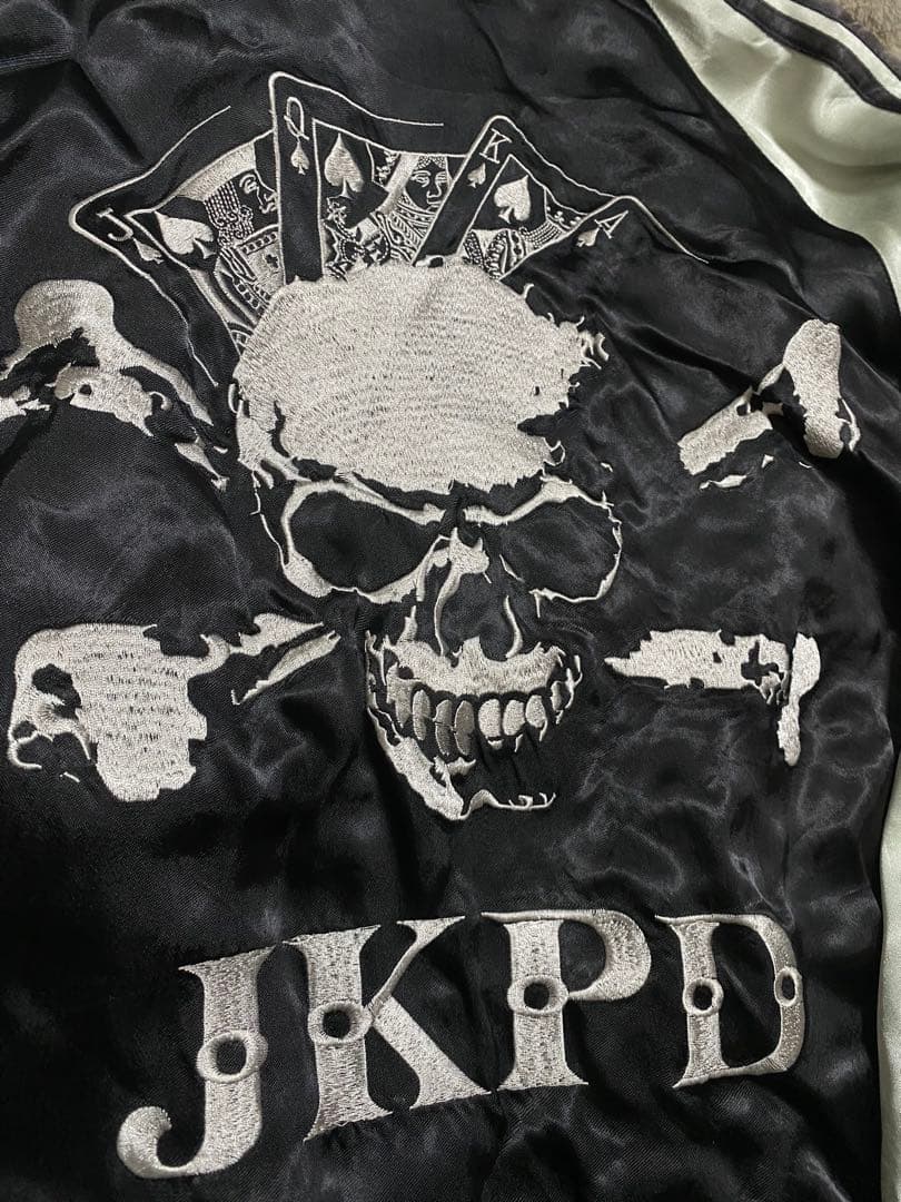 JKPD 美品 ２面用 スカル 日本限定版 スカジャン unisex レーヨン