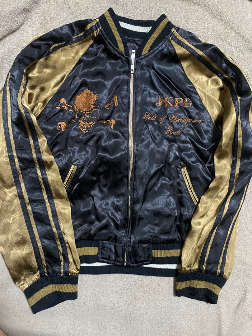 JKPD 美品 ２面用 スカル 日本限定版 スカジャン unisex レーヨン