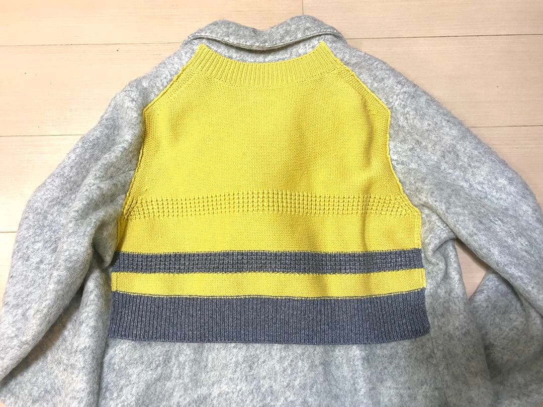 【未使用タグ付】BLANC basque ニット 切替え チェスターコート