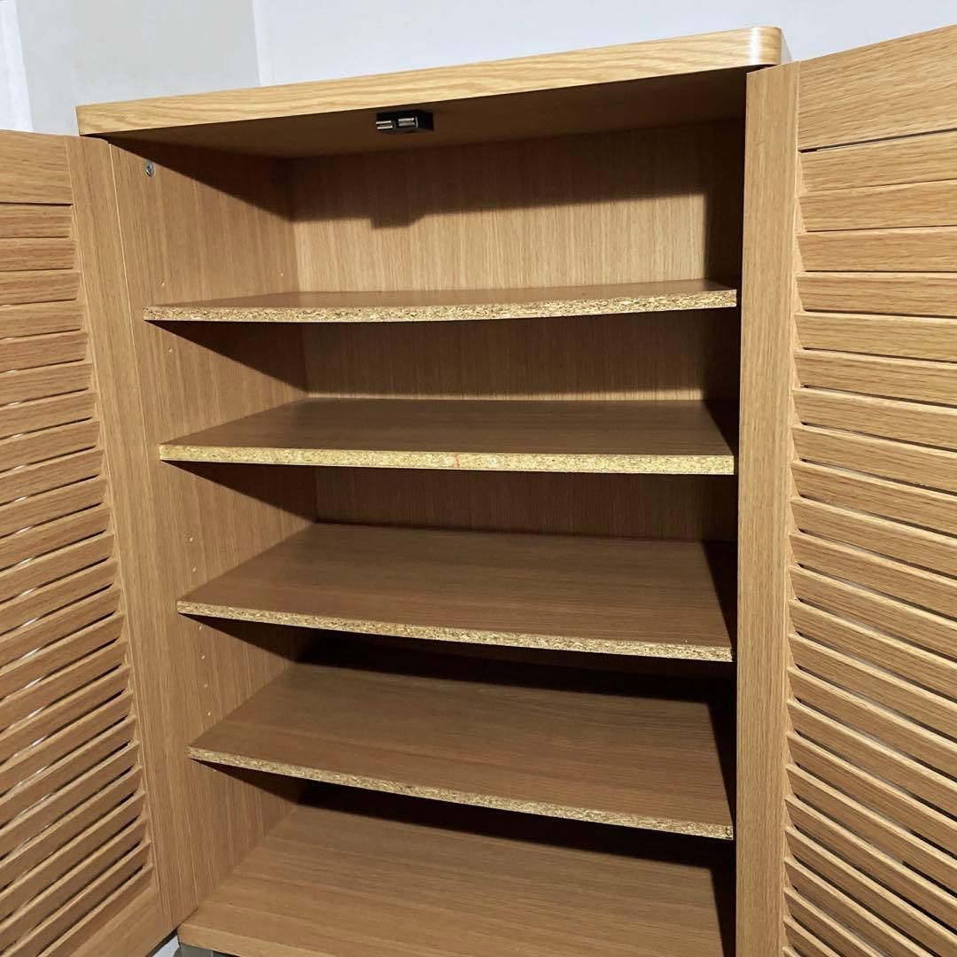 木製シューズボックス美品★シューズラック靴箱靴棚下駄箱おしゃれ無印ニトリIKEA