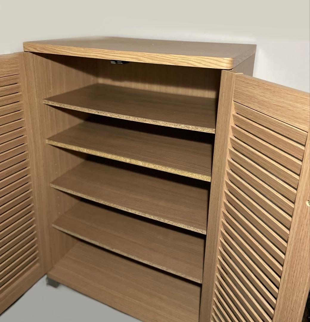 木製シューズボックス美品★シューズラック靴箱靴棚下駄箱おしゃれ無印ニトリIKEA