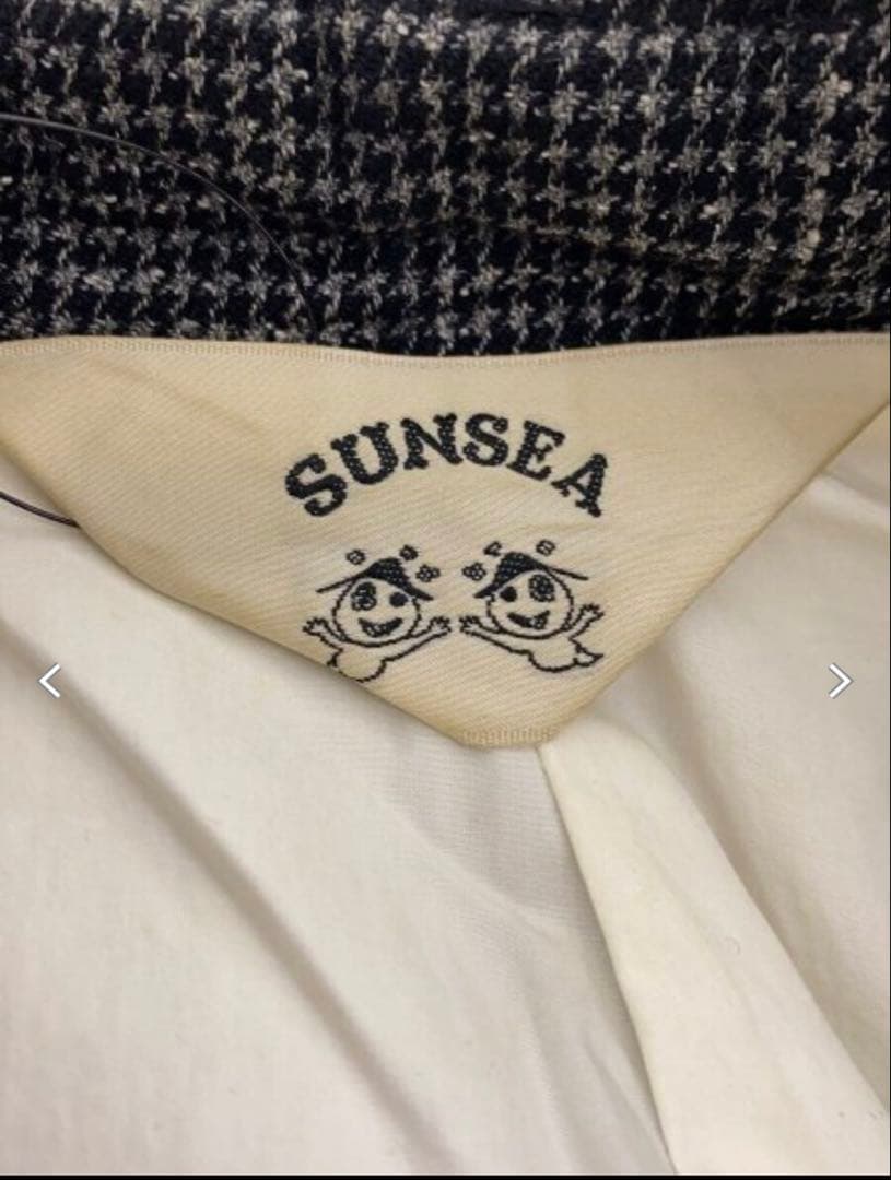 SUNSEA MIX CHIDORI CHECK LONG COATプリマロフト