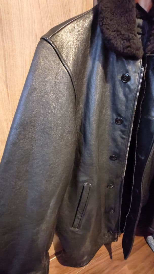最終価格 HOUSTON ヒューストン N-1 レザー デッキジャケット 42